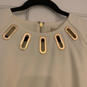 Michael Kors Shift Sexy Dress cream gold 12